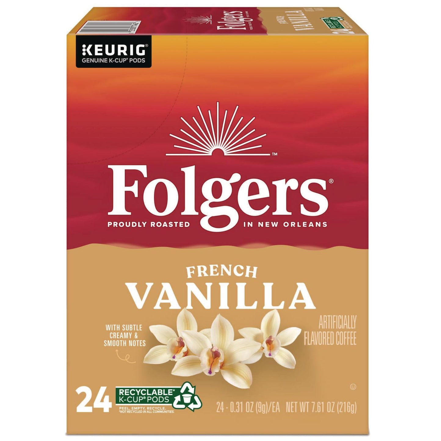 Folgers Gourmet Selections Vanilla Biscotti Coffee K-Cups Pack Of Three