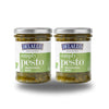 DeLallo Traditional Basil Pesto, 6 Ounce Jar, 2 Pack, Made in Italy, Gourmet Spread, Ready to Use Pasta Sauce