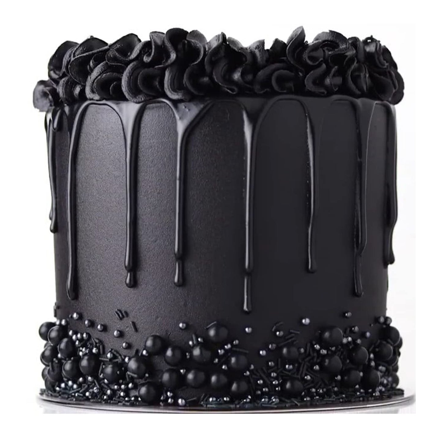 Black Sprinkles Edible Pearls Sugar Black Candy 4.2Oz Idea Desserts Sprinkles Cake Decorations Cupcake Toppers Cookie Decorating Ice Cream Toppings Celebrations Shaker Jar Wedding