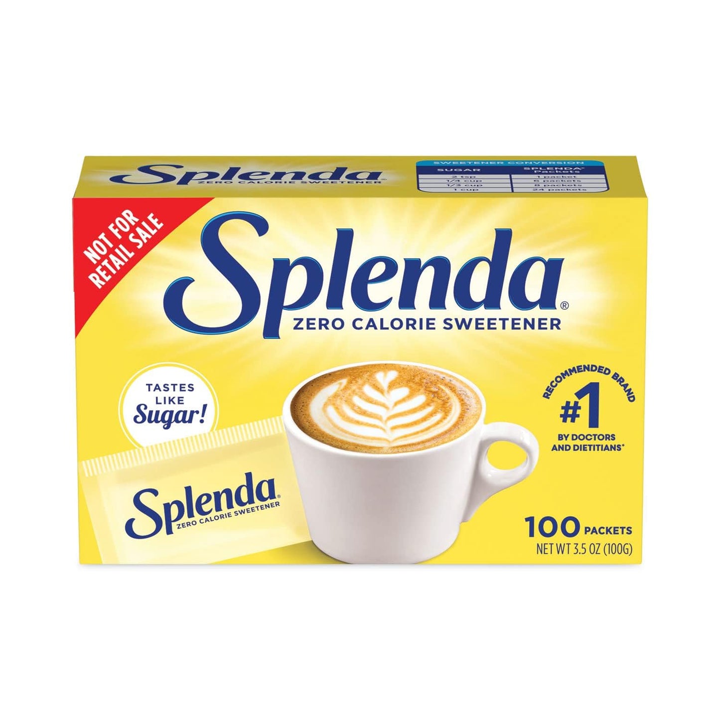 Splenda No Calorie Sweetener Packets, 100 per Carton (200022)