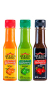 Mexico Lindo Hot Sauce Variety Pack | Includes 1 Bottles Each of Red Habanero + Green Habanero + Xxxtra Hot | 5 Fl Oz Bottles (P