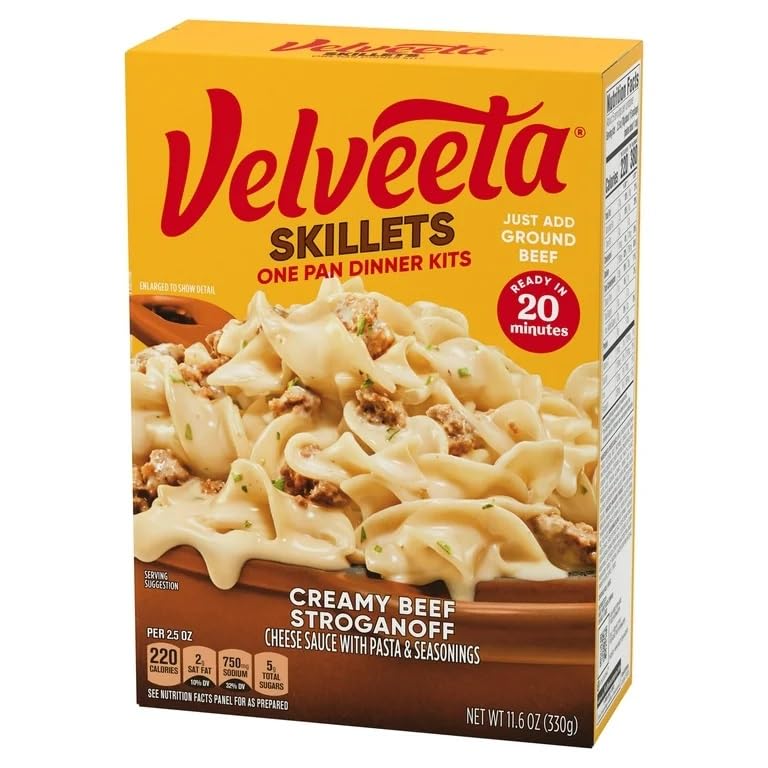 Generic Skillets Creamy Beef Stroganoff Pasta Dinner Kit, 11.6 oz Box, Pack of 6