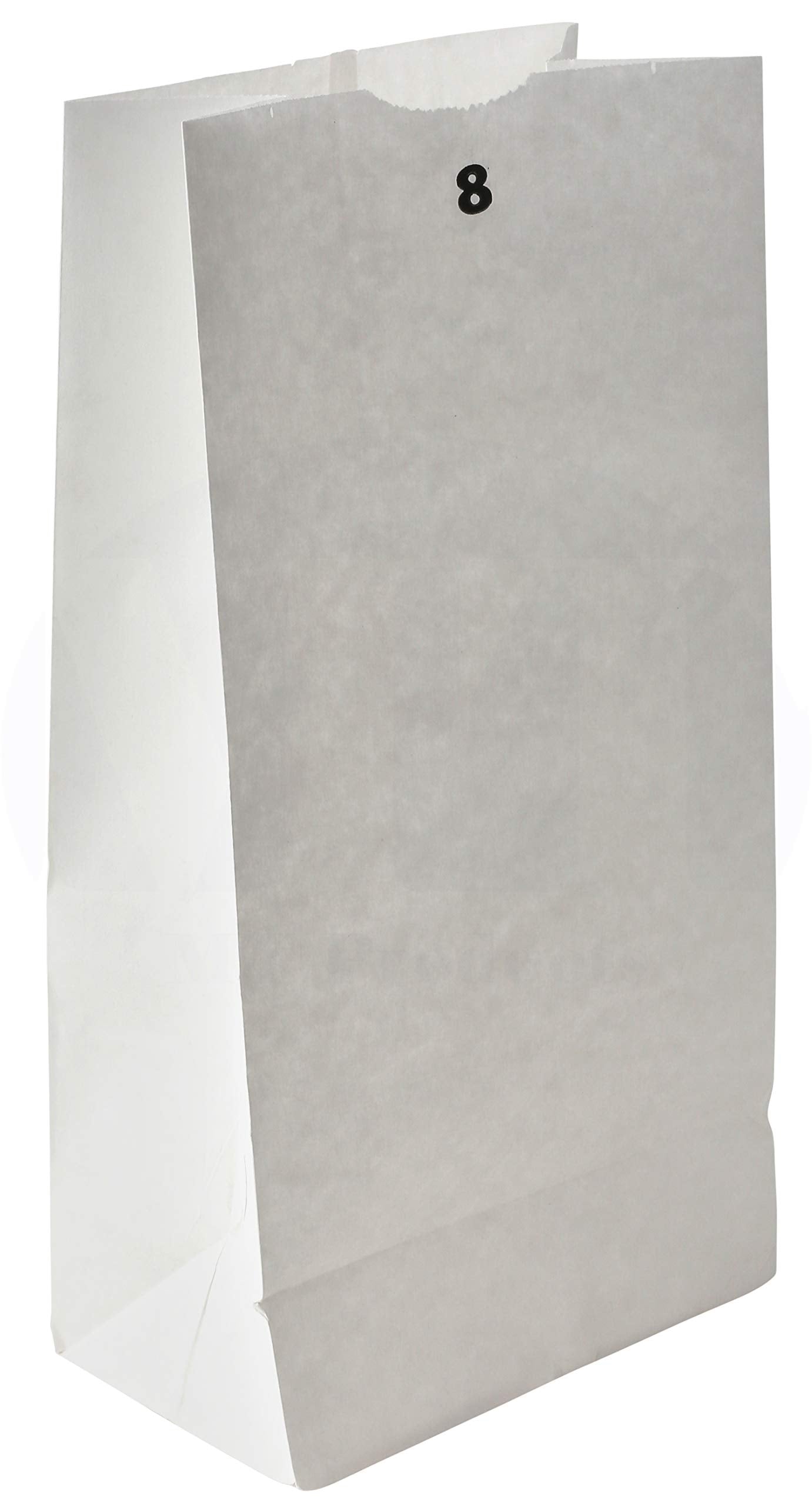 Mt Product White Paper Bags - 8 Lbs. Capacity, Multipurpose Grocery Bags - Disposable Paper Lunch Bags Perfect For Shopping, Sto