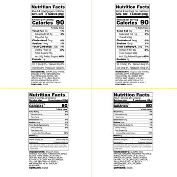 4 Pack Krunchy Melts Original Meringue Cookies | Harvest Season 4-Pack | 2 Caramel Apple, 2 Pumpkin Spice | Only 80-90 Calories