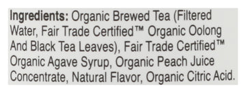 Eat The Change Just Ice Tea Organic Peach Oolong Tea, Kosher, 16 Fluid Ounces (Pack Of 12)
