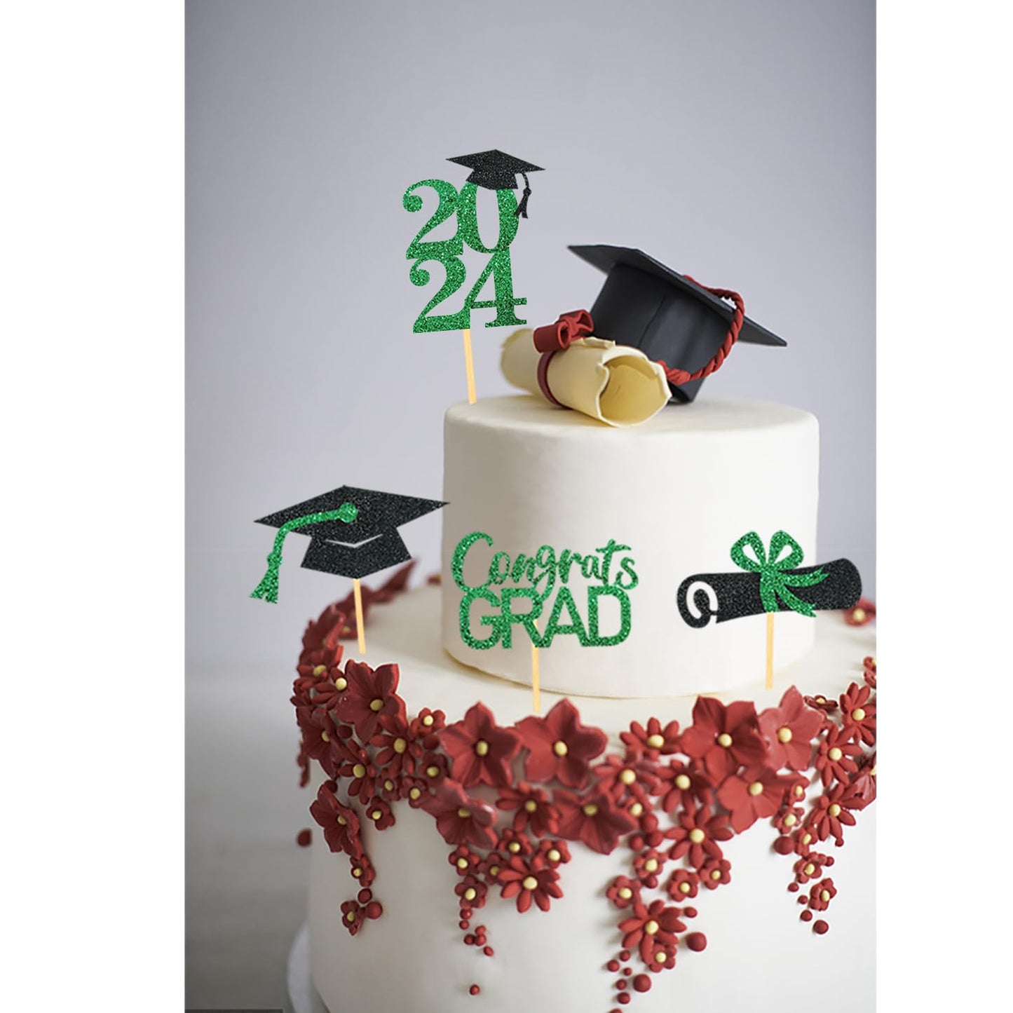 24Pcs Graduation Cupcake Toppers, Graduation Cupcake Picks For Cupcake Food Decorations - Class Of 2023 Graduation Cupcake Toppe