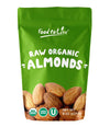 Food to Live - Organic Almonds, 8 Ounces Non-GMO, Whole, Raw, No Shell, Unpasteurized, Unsalted, Vegan, Kosher, Bulk. Keto Snack