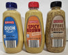 Burmans Dijon & Spicy Brown & Stone Ground Mustard 12oz 340g (Three Bottles)