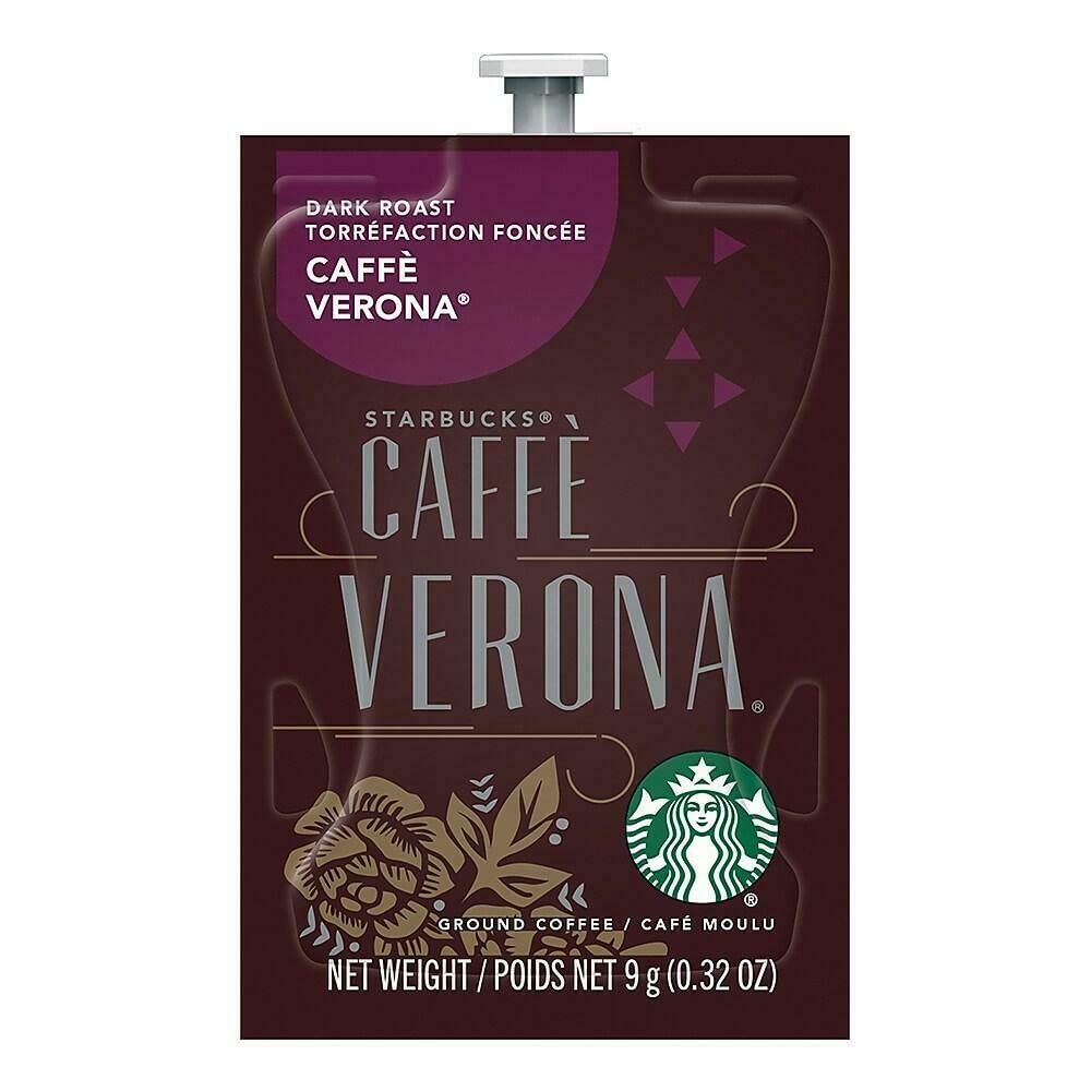 Starbucks Caff? Verona Dark Roast Coffee Fresh Pack For Flavia Beverage Makers (Pack Of 76 Fresh Packs)