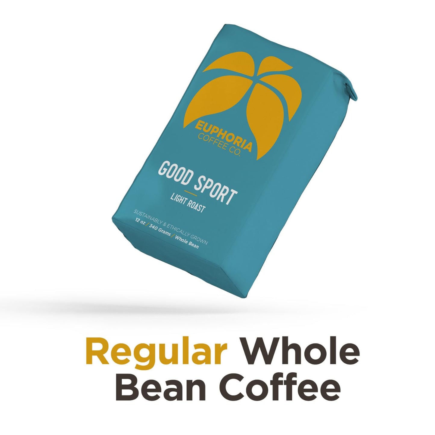 Euphoria Coffee Co. Good Sport Whole Bean Coffee - Light Roast | 12Oz Bag (1 Pack)