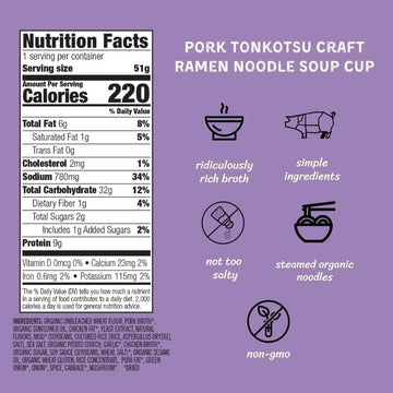 Mike'S Mighty Good Pork Tonkotsu Ramen Soup Cup - Instant Ramen Cups Noodles - Non-Gmo Noodle Soup - Organic Instant Noodles - 1