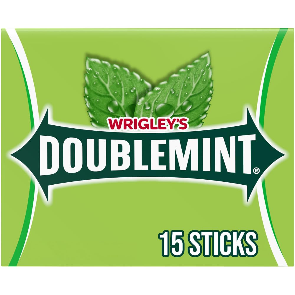 Wrigleys Doublemint Sugarfree Chewing Gum, Single Pack (15 Pieces)