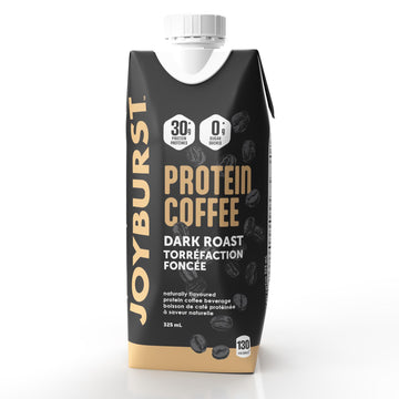 *NEW* Joyburst Protein Coffee Beverage Dark Roast (18 Tetras) - 0 Sugar 30g of Protein Ready to Drink