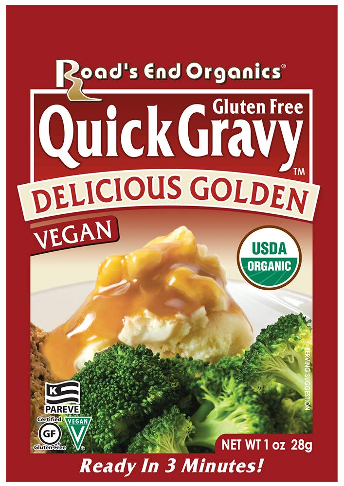 Roads End Organics Gluten Free Golden Gravy Mix, 1 Ounce Pouch (Pack of 12)