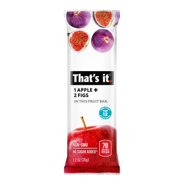 That'S It. Apple + Fig Fruit Bars 100% All Natural, No Artificial Ingredients Or Preservatives Delicious Healthy Snack For Child