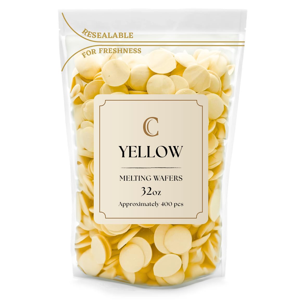 Kidu Merckens Chocolate Melting Wafers Bulk Bag Perfect For Dipping Deserts Baking And More (2 Pound Yellow)