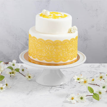 Art-Sweet Premade Cake Lace - Ready To Use Edible Cake Lace Decoration - Sugar Decorations For Cakes - Edible Ribbon - Incl.3 Pi