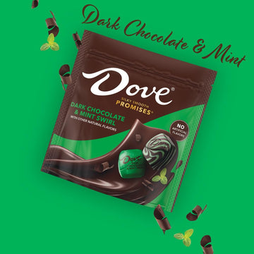 Dove Dark Chocolate Mint Swirl Candy Bulk Pack, 7.61 oz Bag, Pack of 8
