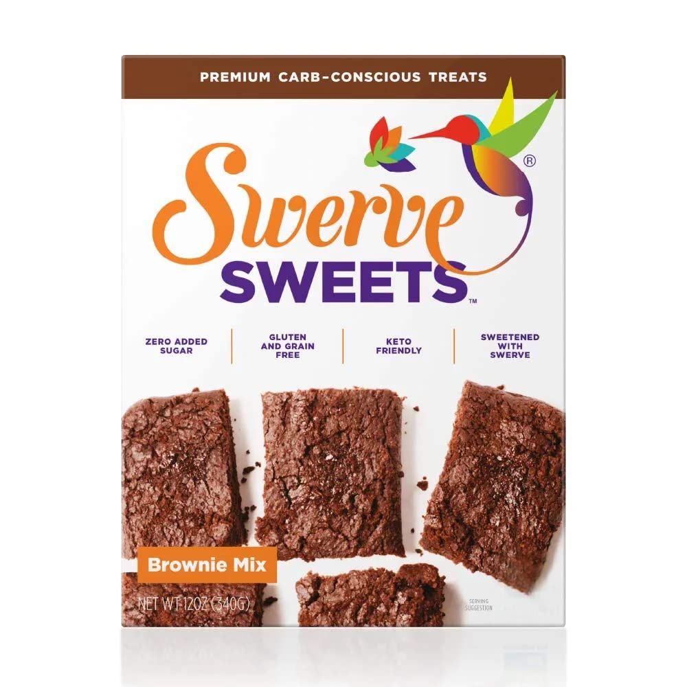 Swerve Sweets Brownie Baking Mix - Keto Diet Friendly Low Carb Gluten Free Easy To Make And Just 5G Net Carbs 12 Oz (Pack Of 2)