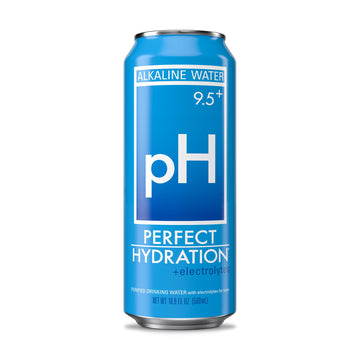 Perfect Hydration 9.5+ Ph Alkaline Water, Electrolyte Minerals For Taste, Made In The Usa, 16.9 Oz Recyclable Aluminum Cans, Pack Of 12