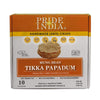Pride Of India - Tikka Curry Mung Bean (Moong Dal) Papadum Lentil Crisp, 10 count (3.53oz - 100gm) - Instant Microwaveable Vegan