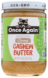 Organic Creamy Cashew Butter 16 Ounce (454 Grams) Jar