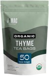 J Mac Botanicals, Organic Thyme Leaf Tea (50 Tea Bags) Thyme Tea Organic Bags, Certified Usda Organic By Organic Certifiers Inc.