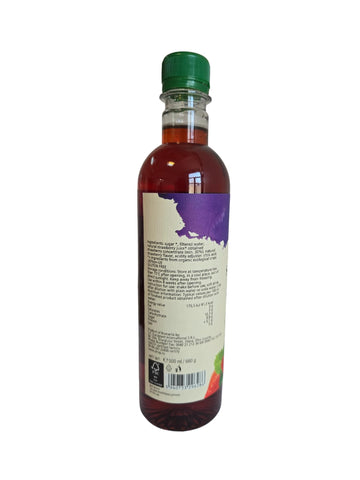 DROP Pure Organic Strawberry Flavor Bio Syrup-16.9oz (500ml), Natural 30% Concentrate Fruit Syrups,Great For Cocktails,Bevarages