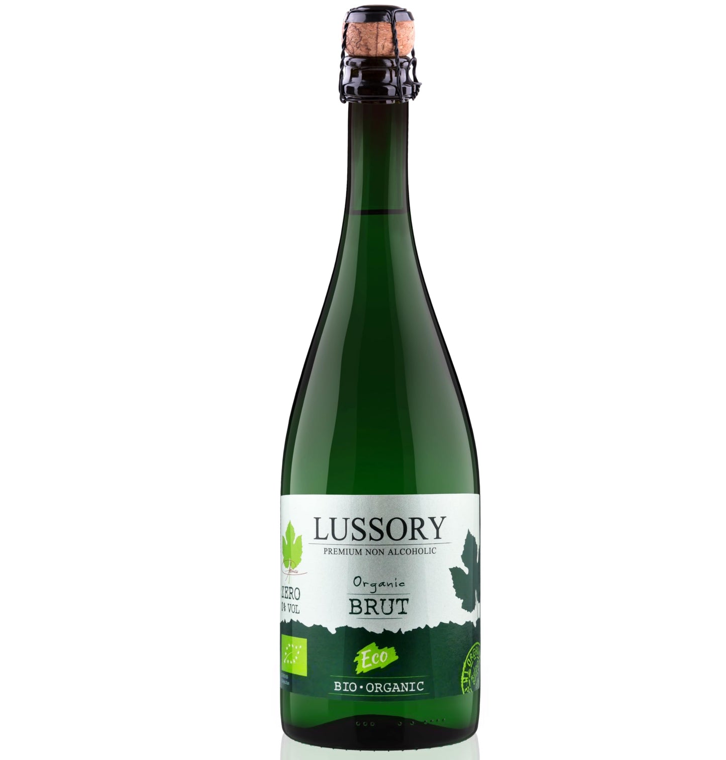 Lussory Organic Sparkling Brut Debeverage-Styleized 0.0% Non Beverage-Style Beverage-Inspired From Scomfort Support Low Calories Organic Vegan (750Ml 1 Bottle)