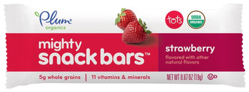 Plum Organics Tots Mighty 6 Bars - Strawberry - 4.02 Oz