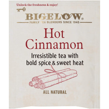 Bigelow Hot Cinnamon Black Tea Bags, 18 Count Box (Pack Of 6) Caffeinated Black Tea, 108 Tea Bags Total