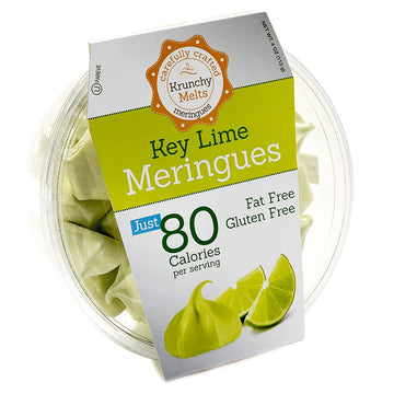 Original Meringue Cookies (Key Lime) • 80 Calories Per Serving, Gluten Free, Fat Free, Nut Free, Low Calorie Snack, Kosher, Parve • By Krunchy Melts