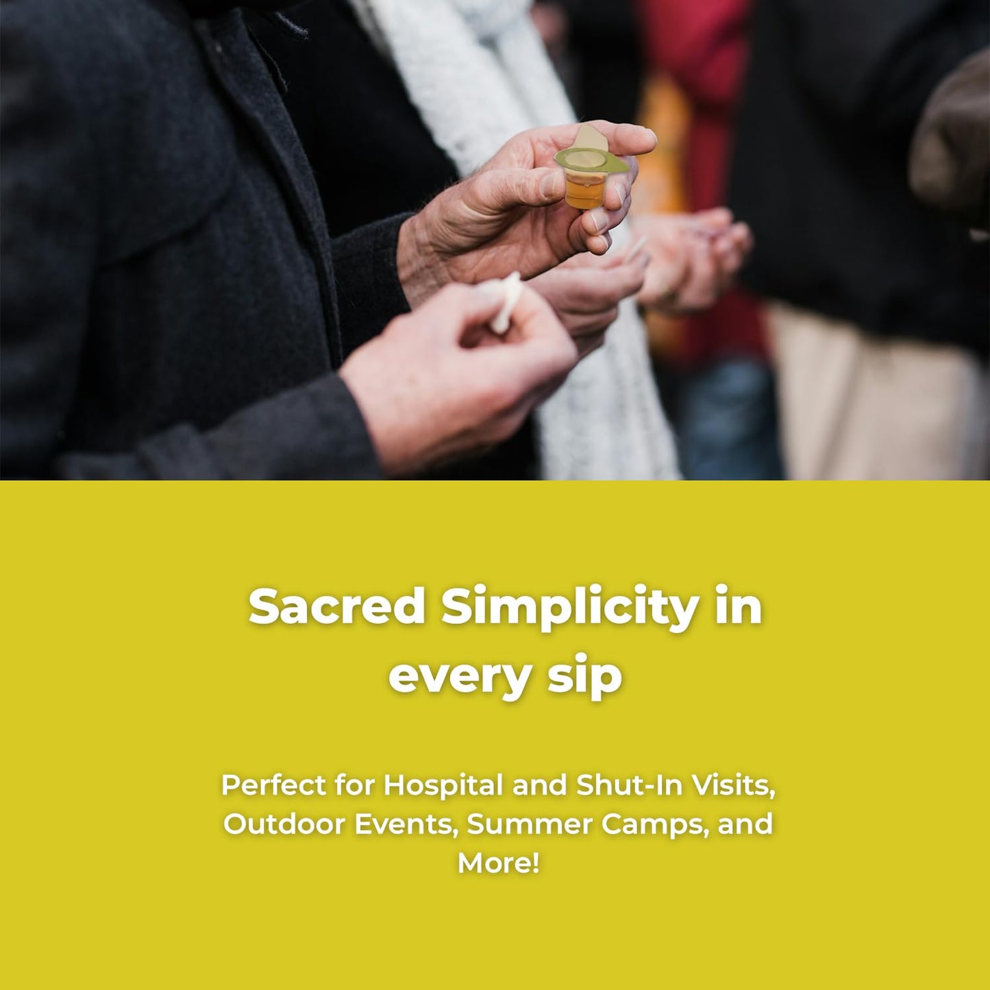 Kingdom Prefilled Communion Cup With Wafers(100 Ct - White Juice) Sealed In A Single-Serving Container With One-Year Shelf Life,
