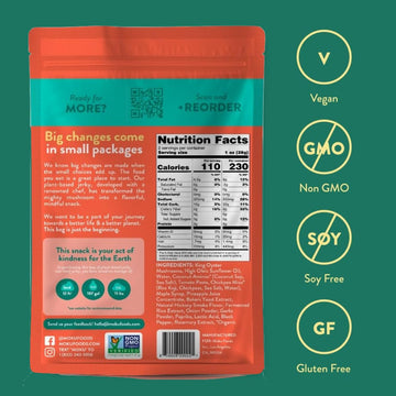 Moku Plant-Based Mushroom Jerky, Original Flavor (3 Pack) Vegan Beef Jerky, Gluten Free, Soy-Free, Non-Gmo Vegan Snacks, Vegan M