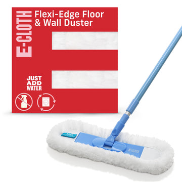 E-Cloth Flexi-Edge Floor & Wall Duster, Reusable Dusting Mop For Floor Cleaning, 200 Wash Guarantee, 1 Pack