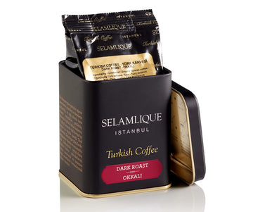 Selamlique Turkish Coffee Dark Roast Ultra Fine Ground Coffee 4.40Oz