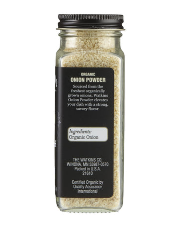 Watkins Gourmet Organic Onion Powder Spice Jar, 2.8 Oz, Model 77319