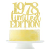 Limited EDITION 1978 cake topper 47th birthday happy birthday cake topper men and women cheer 47years old handmade Golden glitte