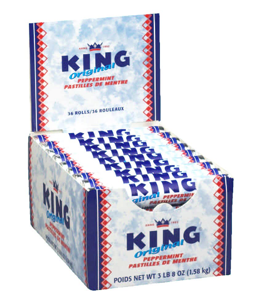 KING Peppermints Original Box - 36 Count, Refreshing Mint Flavor, Pack of 1