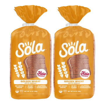 Sola Golden Wheat Bread, Non-GMO, 14 OZ Loaf (2 Pack)
