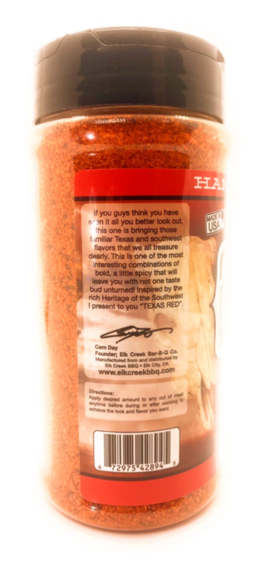 'Texas Red '' By Elk Creek Bar-B-Q Co. Bbq Dry Rub | Great On Any Meat | Best Bbq Rub Ever! | Tx Flavors | Veggies | Best Fajit