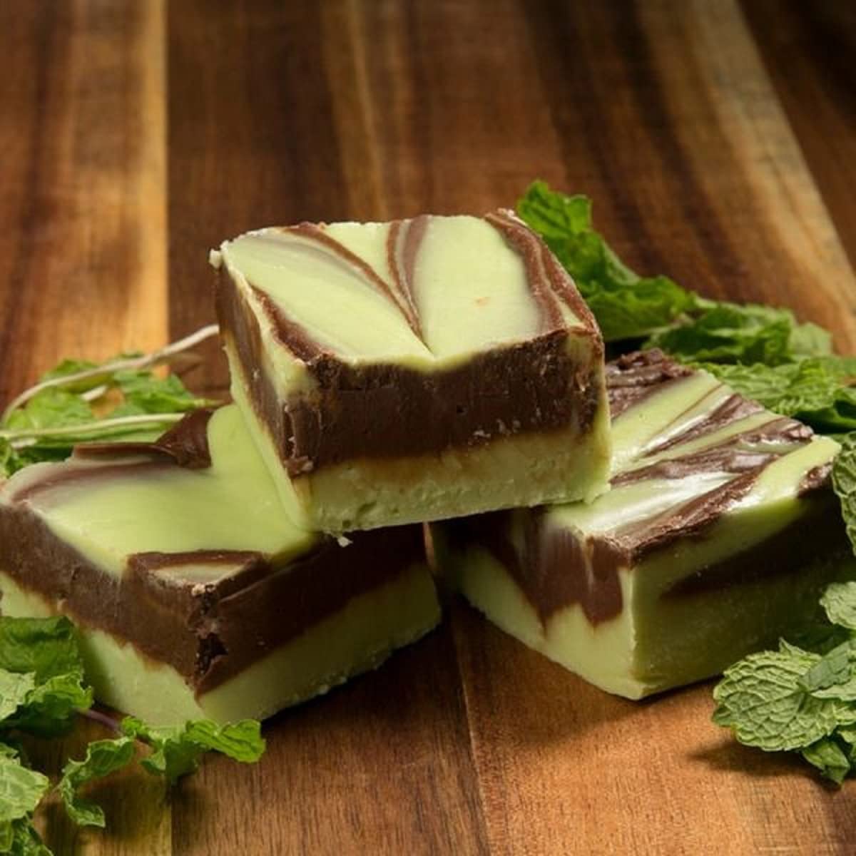 Betsys Fancy Fudge CHOCOLATE MINT FUDGE, 1 LB in 4 Wrapped Pieces, Gourmet Gluten Free Candy, Great All Occasion Gift