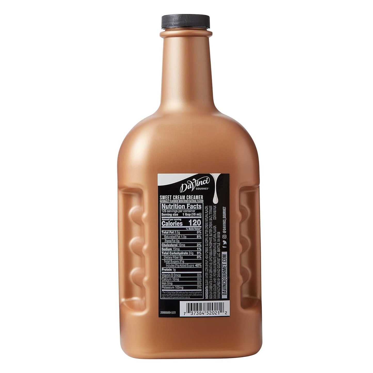 DaVinci Gourmet Sweet Cream Creamer, 64 Fl Oz, Pack of 1, Model 20698785
