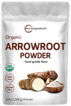Organic Arrowroot Powder (Flour), 5Lb (80Oz) | Premium Source From Arrowroot Plants | Unflavored Thickening Agent For Cooking & Baking | Substitute For Cornstarch Or Wheat | Non-Gmo, Gluten Free