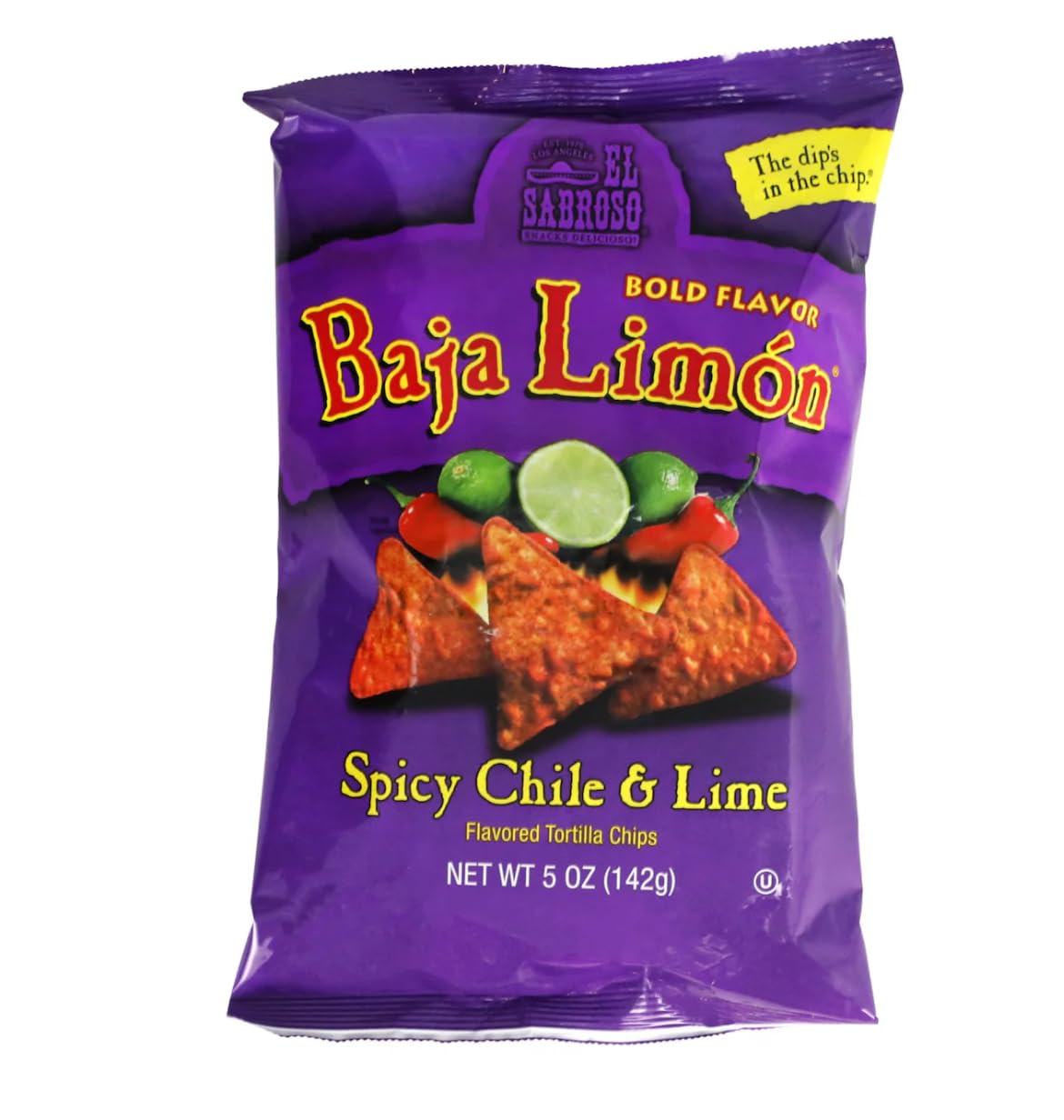 El Sabroso Baja Lim n Spicy Chile & Lime Tortilla Chips, 5-oz.