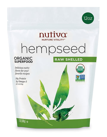 Nutiva Organic Hempseed, Raw Shelled, 12 Ounce