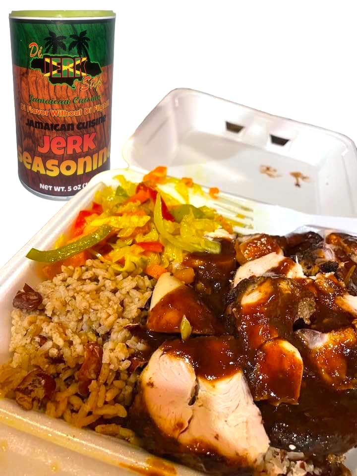 Di Jerk Stop Jerk Seasoning, Low Sodium, Traditional Jamaican Flavor, 5 Ounce