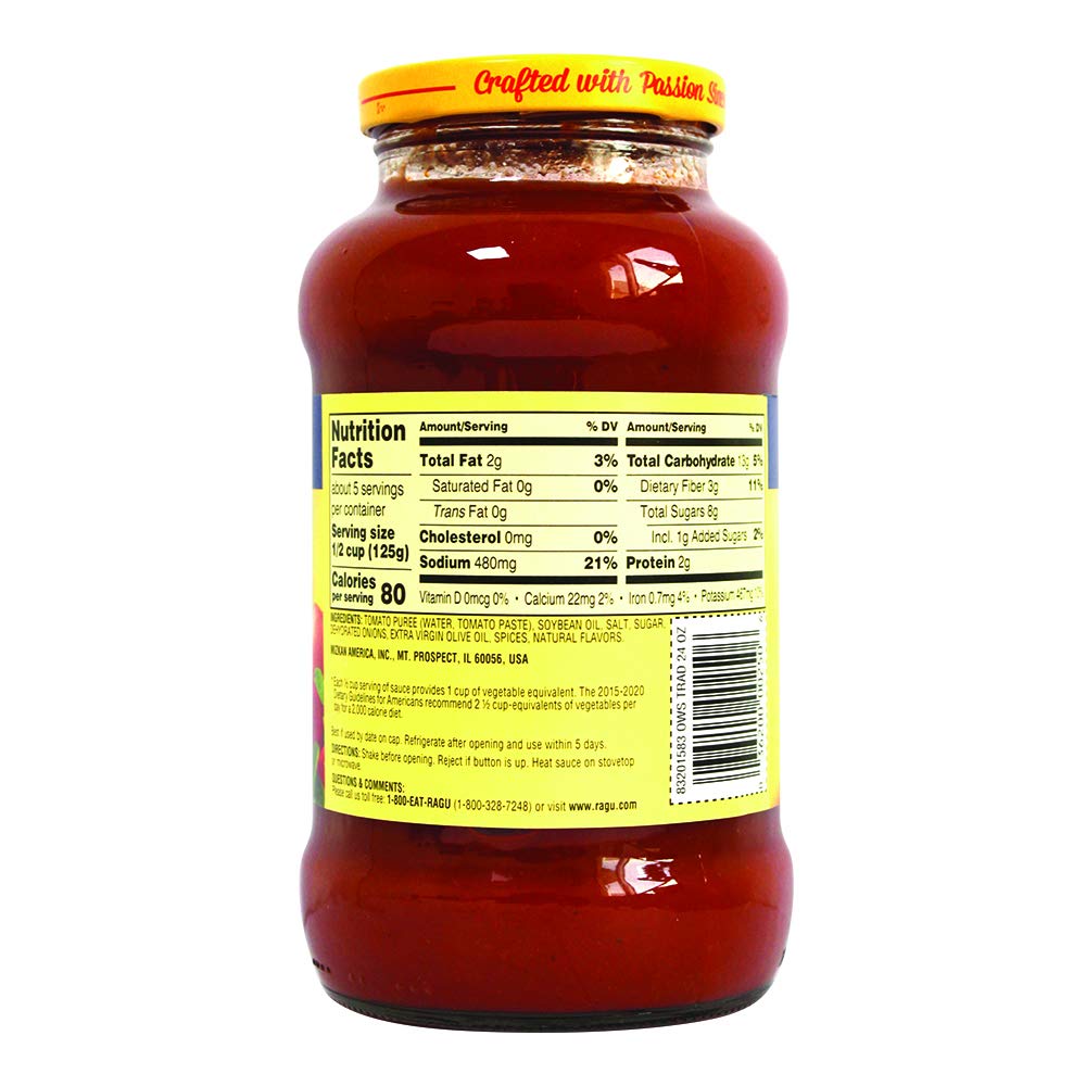 Ragu Old World Style Traditional Pasta Sauce 24 Oz (Pack Of 12)