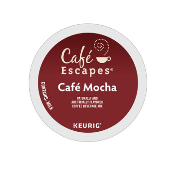 Cafe Escapes Cafe Mocha Keurig Single-Serve K-Cup Pods, 72 Count (6 Packs of 12)