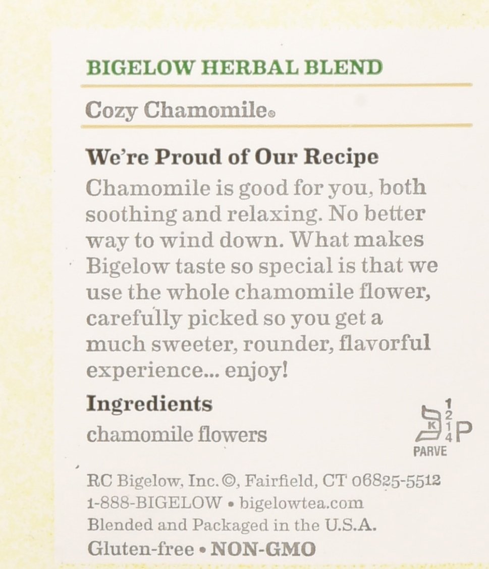 Bigelow Cozy Chamomile Herb Tea (3X20 Bag)